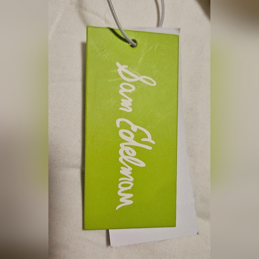 NWT Sam Edelman Bay Large Chainlink Hobo Pebble Leather Bag: Cream/Gold - Picture 11 of 15